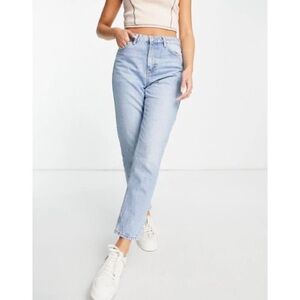Topshop original mom jeans in bleach blue